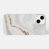 Elegant White And Gold Marble iPhone Hoesje (Achterkant horizontaal)