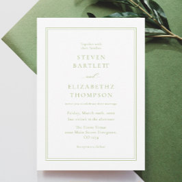 Elegant White and Green Wedding  Kaart