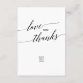 Elegant White & Black Calligraphy Weddenschap Deta Informatiekaartje (Achterkant)