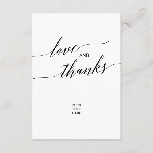 Elegant White & Black Calligraphy Weddenschap Deta Informatiekaartje (Achterkant)