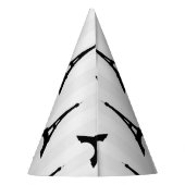 Elegant White Black Eiffel Tower Frankrijk Vertica Feesthoedjes (Achterkant)