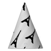 Elegant White Black Eiffel Tower Frankrijk Vertica Feesthoedjes (Rechts)