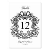 Elegant White Black Wedding Kaart (Achterkant)