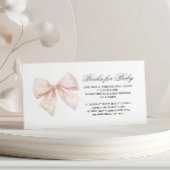 Elegant White Bow Book voor Baby Enclosure Kaart