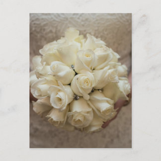 Elegant White Bridal Bouquet Briefkaart