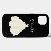 Elegant White Bride Gown Typography Wedding Case-Mate iPhone Case (Achterkant (horizontaal))