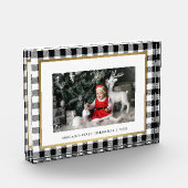 Elegant White Buffalo gepersonaliseerde feestdag Fotoblokken (Links)