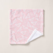 Elegant White Butterflies Rose Design (Gant de toilette)