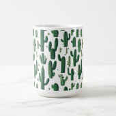 Elegant White Cactus Design Mug (Centre)