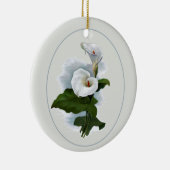Elegant White Calla Lilies Keramisch Ornament (Rechts)