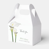 Elegant White Calla Lilies Wedding Bedankdoosjes (Voorkant Zijde)