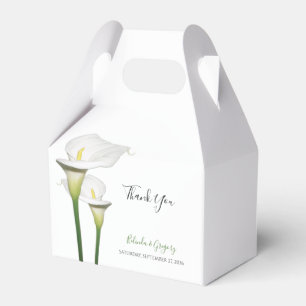 Elegant White Calla Lilies Wedding Bedankdoosjes