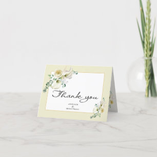 Elegant White Calla Lily & Eucalyptus Wedding dan Bedankkaart