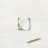 Elegant White Calla Lily Floral Post-it® Notes (Op bureau)