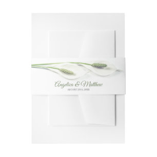 Elegant White Calla Lily Flowers Floral Wedding Uitnodigingen Wikkel