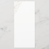 Elegant White Calligraphy Faux Gold Script Menu (Achterkant)