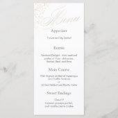 Elegant White Calligraphy Faux Gold Script Menu (Voorkant)