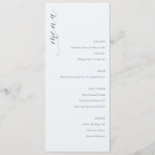 Elegant White Calligraphy Menu (Devant)