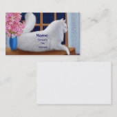 Elegant White Cat Visitekaartje (Voorkant / Achterkant)