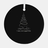 Elegant White Christmas Tree  Glas Ornament (Achterkant)