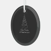 Elegant White Christmas Tree  Glas Ornament (Voorkant links)