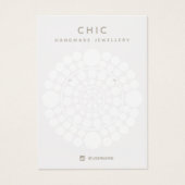 Elegant White Circle Motif Earring Display Kaart (Voorkant)