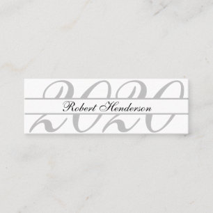Elegant white classic insert card afstuderen name contactkaartje