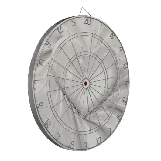 Elegant White Cream Heart Dartboard Dartbord (Voorkant Links)