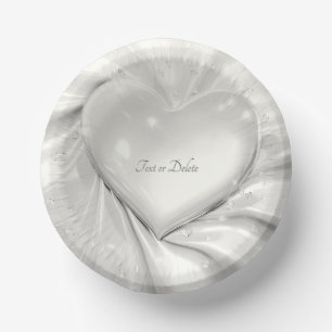 Elegant White Cream Heart Papieren Kommen
