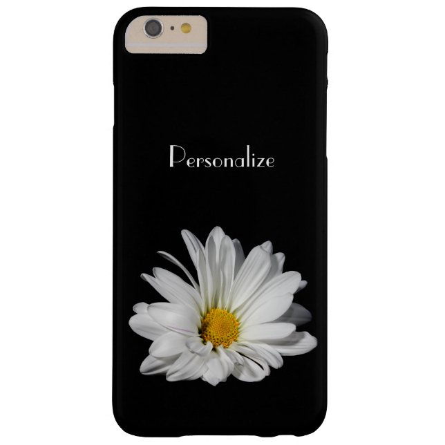 Elegant White Daisy Flower met naam Case-Mate iPhone Case (Achterkant)