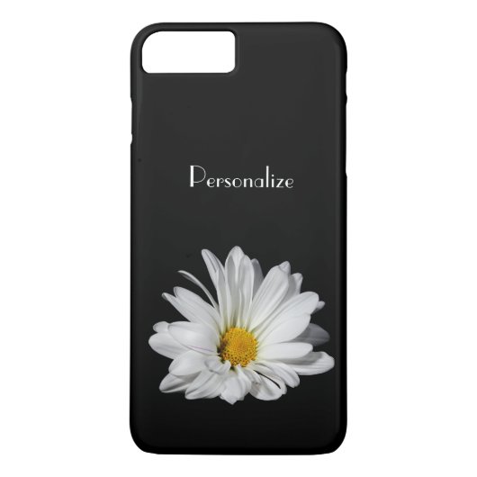 Elegant White Daisy Flower met naam Case-Mate iPhone Case (Achterkant)