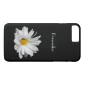 Elegant White Daisy Flower met naam Case-Mate iPhone Case (Achterkant (Horizontaal))
