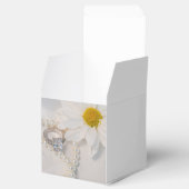 Elegant White Daisy Wedding Bedankdoosjes (Geopend)
