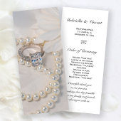 Elegant White Daisy Wedding Ceremony Program Programma