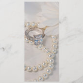 Elegant White Daisy Wedding Ceremony Program Programma (Voorkant)