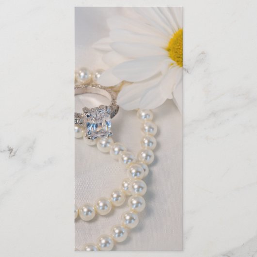 Elegant White Daisy Wedding Programme Programma (Voorkant)