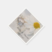 Elegant White Daisy Wedding Servetten (Hoek)