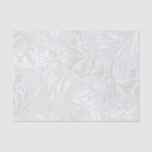 Elegant White Damask Tissuepapier (Voorkant)
