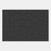 Elegant White Dark grijs geometrisch mesh-patroon Inpakpapier Vel (Voorkant)