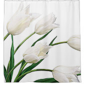  Elegant White Dutch Tulips Flowers Douchegordijn (Voorkant)