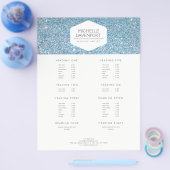 ELEGANT WHITE EMBLEM OP BLUE GLITTER FLYER (Enkel)