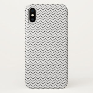 Elegant White en Black Chevron Pattern iPhone X Hoesje