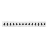 Elegant White en Black kerstboom Lint (Voorkant)