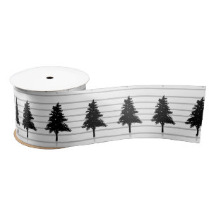 Elegant White en Black kerstboom Lint