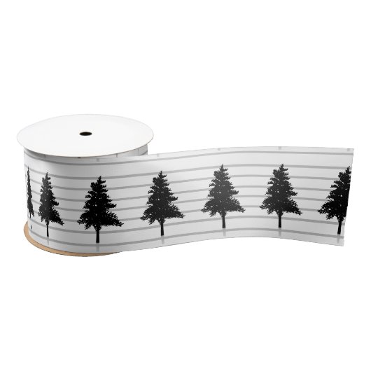 Elegant White en Black kerstboom Lint (Spoel)