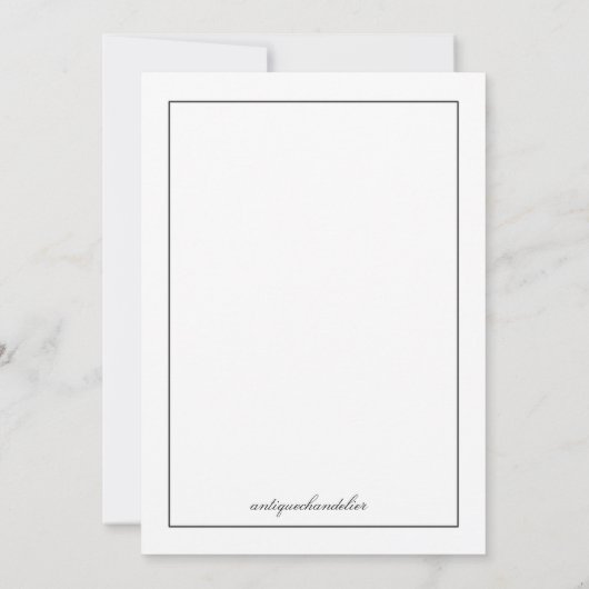 Elegant White en Black Save the Date Notice (Achterkant)