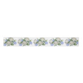 Elegant White en Blue Floral Pattern Lint (Voorkant)