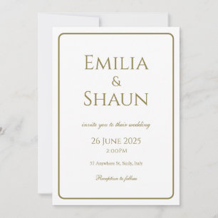 Elegant White en Gold Kaart