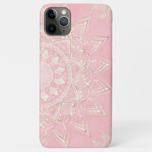 Elegant White en Gold Mandala Blush Pink Design iPhone 11 Pro Max Hoesje