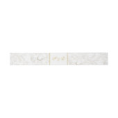 Elegant White en Gold Monogram Weddenschap Uitnodigingen Wikkel (Vlak)